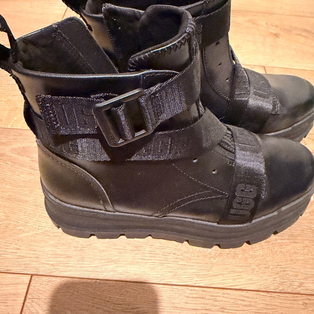 UGG Black Boots with Buckle